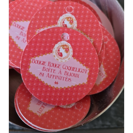 Bougie artisanale parfumée boite à bijoux "Rouge Coquelicot"