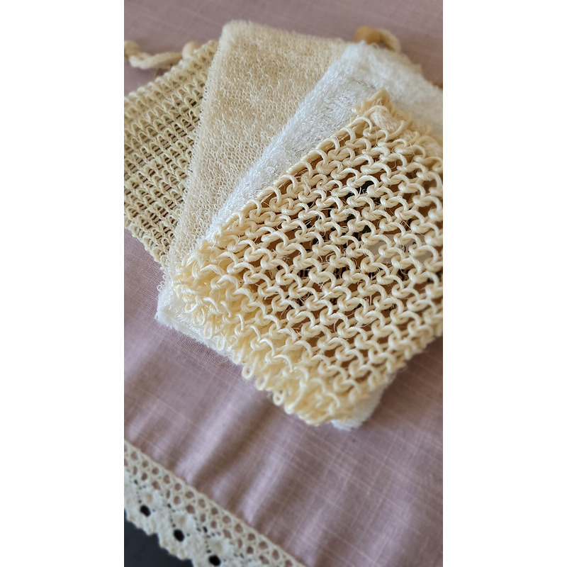 Lot De 3 Sacs à Savon En Sisal - Exfoliant Douche, Fait Mousser Et Range Le Savon Solide