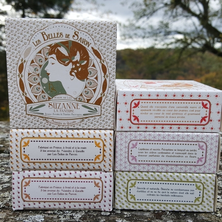 Toute la gamme de savons naturels Dames - lot de 10 savons glycérinés et surgras