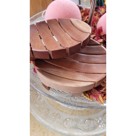 Porte savon Bois exotique rond