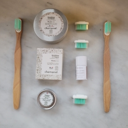 brosse à dents en bois de hêtre français réutilisable tête souple amovible