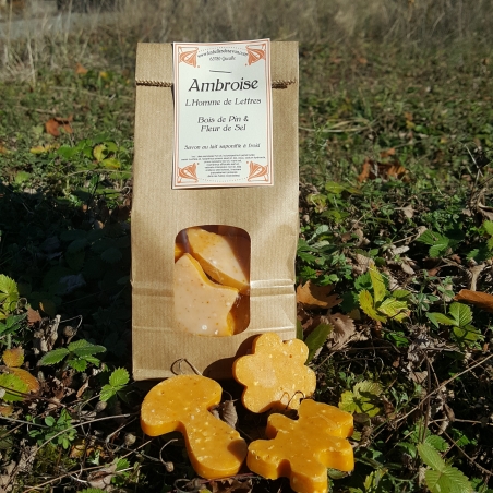 Sachet de savons individuels Ambroise, l'Homme de Lettres, vendus au poids