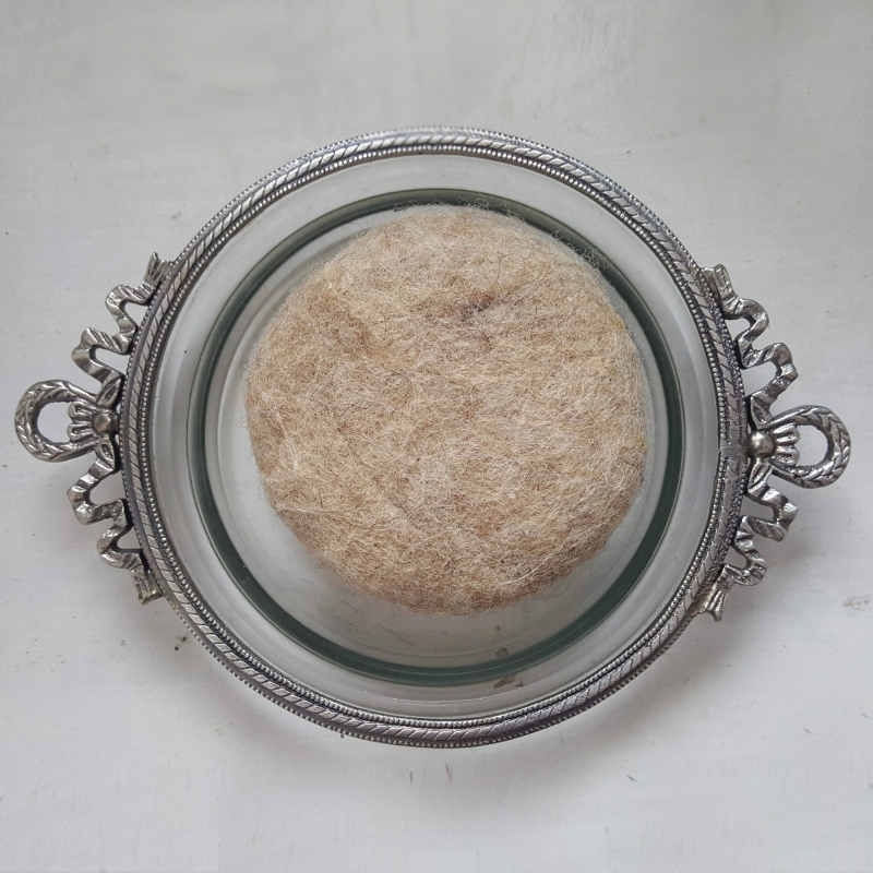 Savon naturel feutré abricotine -zéro dechet