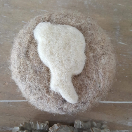 Savon naturel feutré camée abricotine -zéro dechet