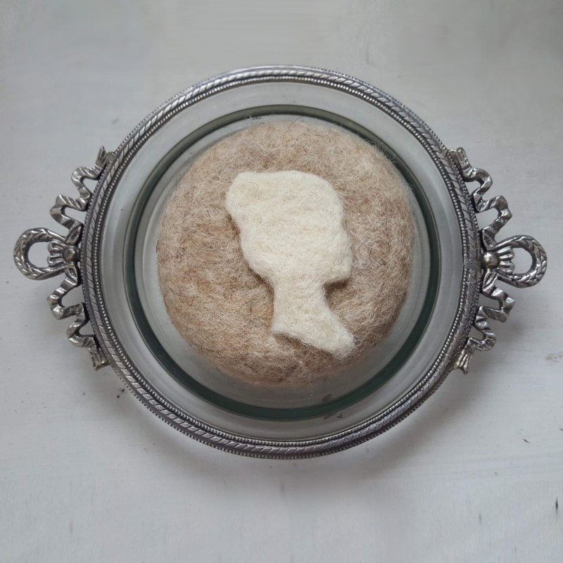 Savon naturel feutré camée abricotine -zéro dechet