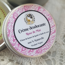 crème déodorante et végane parfum rose de Mai 30 ml
