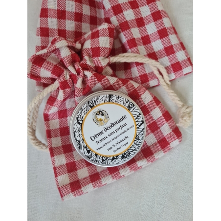 Sachet anti gaspi en tissu vichy réutilisable zéro déchet