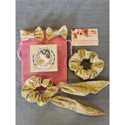 Pochette découverte savon et accessoires cheveux liberty Les Belles de Savon/ L'atelier de Mademoiselle Mayou