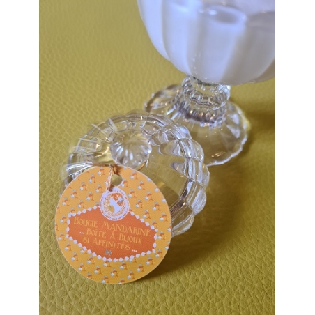 Bougie artisanale parfumée dans sa verrerie boite à bijoux réutilisable ou rechargeable
