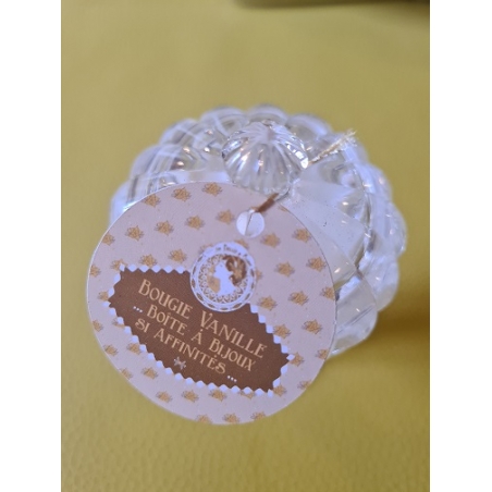 Bougie artisanale parfumée dans sa verrerie boite à bijoux réutilisable ou rechargeable