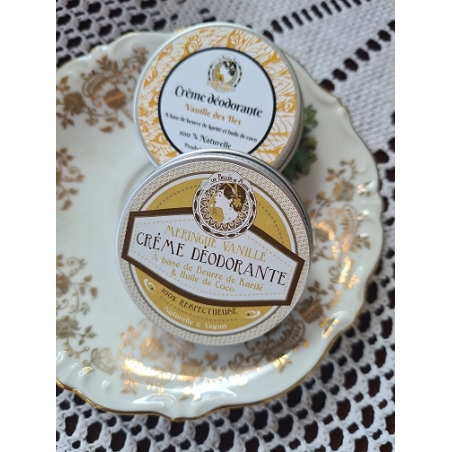 Crème déodorante meringue vanille naturelle et végane