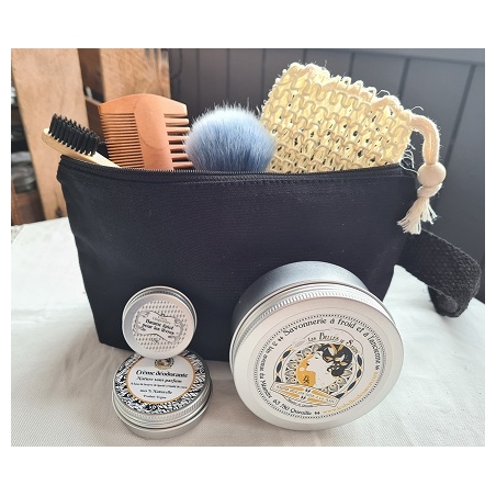 Pochette cadeau "La Barbe à Papa" Nécessaire complet pour la toilette des Messieurs