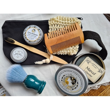 Pochette cadeau "La Barbe à Papa" Nécessaire complet pour la toilette des Messieurs