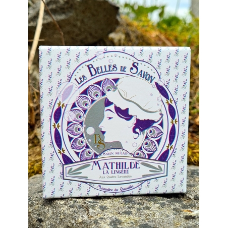 Savon naturel au lait de chèvre & Karité parfumé aux 4 lavandes bio